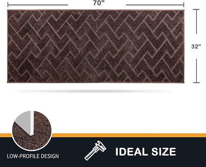 PURRUGS Dirt Trapping Door Mat 32" x 70", Non-Slip Machine Washable Entry Rug - Image 2