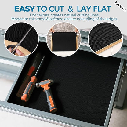 Hersvin Shelf Liners, 24 in x 20 ft Kitchen Drawer Mats, Non-Adhesive EVA - Image 5