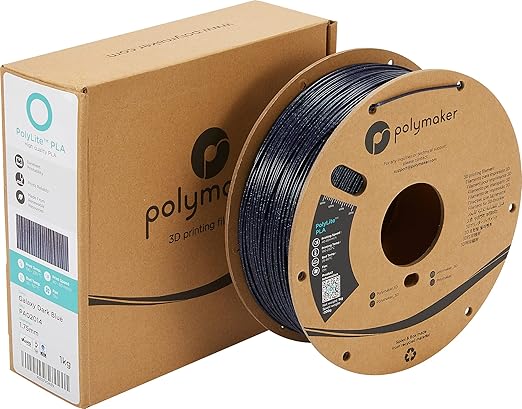 Polymaker Glitter PLA Filament 1.75mm, Galaxy Blue PLA 3D Printer Filament 1kg - Image 6