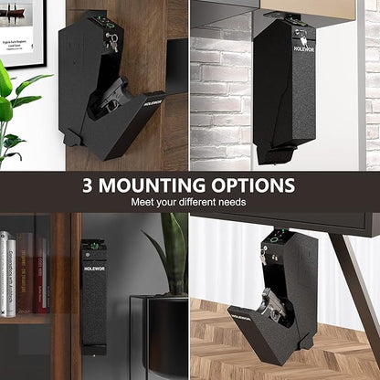 Gun Safe, Biometric Gun Safe for Handgun Drop Down Pistol Safe Mounted Single - Image 6