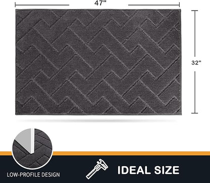 PURRUGS Dirt Trapping Door Mat 32" x 47", Non-Slip Machine Washable Entry Rug - Image 2