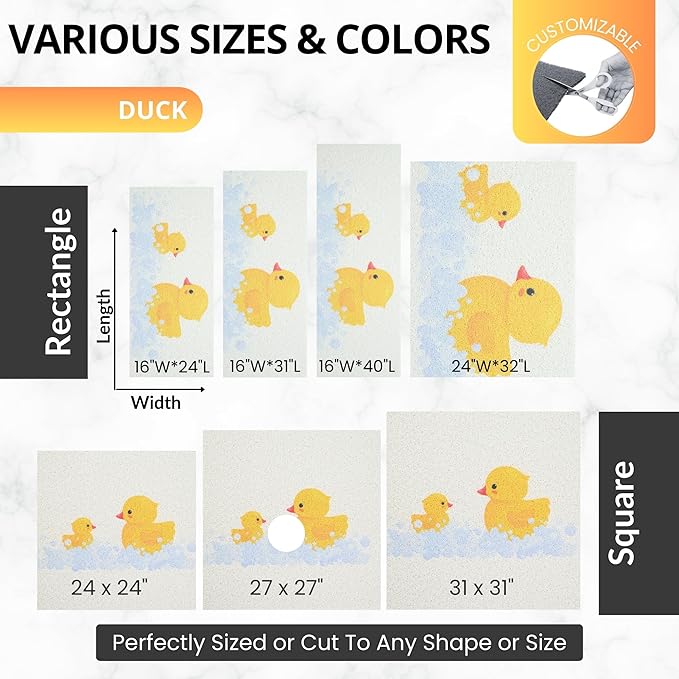 Enkosi Loofah Non-Slip Shower Mat – Square Anti-Slip Bath Mat - Image 6