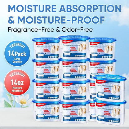 14 Pack Moisture Absorbers, 14 OZ Humidity Absorber Bucket, Moisture Absorbers - Image 2