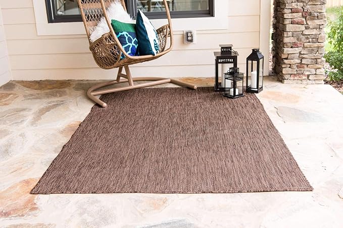 Unique Loom Collection Casual Transitional Solid Heathered Indoor/Outdoor - Image 9