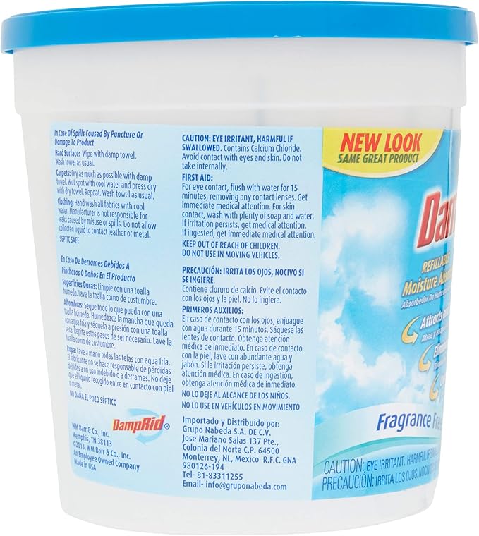 DampRid Refillable Moisture Absorber, Fragrance Free, 10.5 Ounce - Image 3
