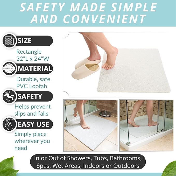 Enkosi Loofah Non-Slip Shower Mat - Image 3