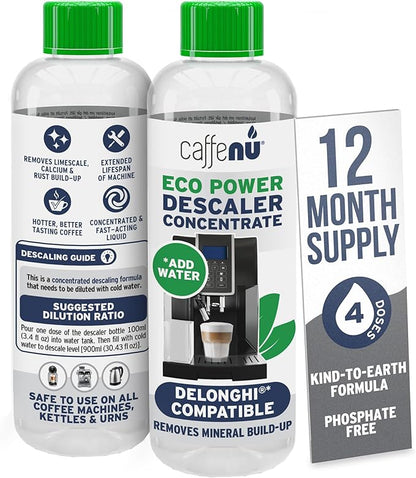 Delonghi Compatible Descaling Solution. 2 Bottles of Descaler Solution. by Caffenu