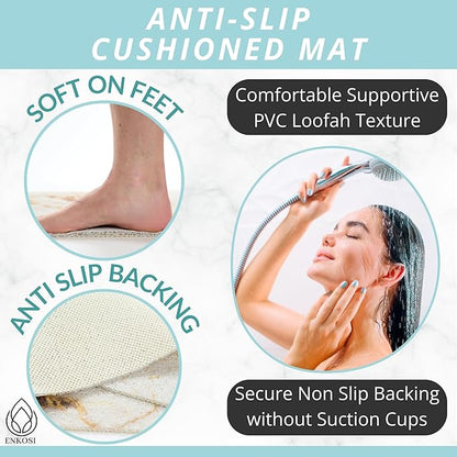 Enkosi Loofah Non-Slip Shower Mat - Image 2