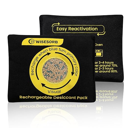 500g Reusable Molecular Sieve Desiccant Packs – Rechargeable Dehumidifier by Wisesorb