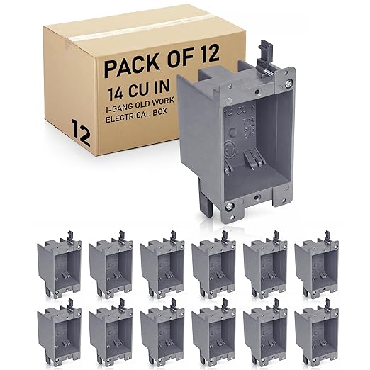 Airmont Products 14 in. Old Work Electrical Box, 1-Gang 14 Cu in Non-Metallic by AirmontProducts