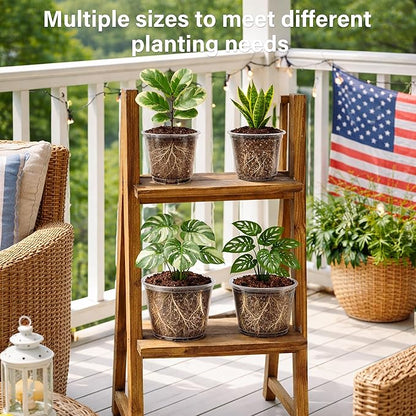 16 Pack 10/8/6/5 Inch Reinforced Large Clear Nursery Pots - Image 4