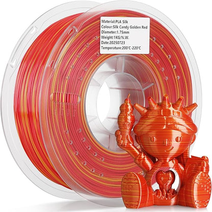 LANDU Silk PLA Filament 1.75mm 3D Printer Multicolor Filament Gradient Color by LANDU