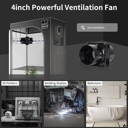120mm 12V Exhaust Duct Fan Kit - Image 5