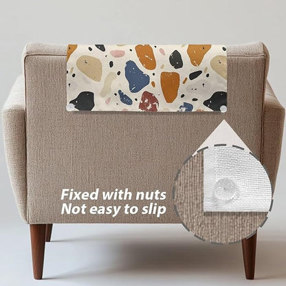 Cow Print Headrest Cover for Sofa Non-Slip Fabric Protective Couch Cover - Image 5