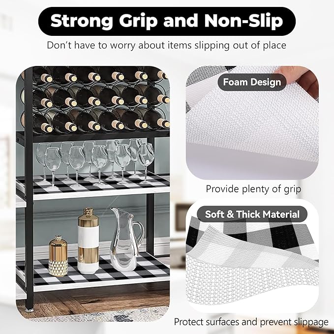 Shelf Drawer Liner for Kitchen Cabinets Non-Adhesive Non-Slip, Hide Stains & - Image 2