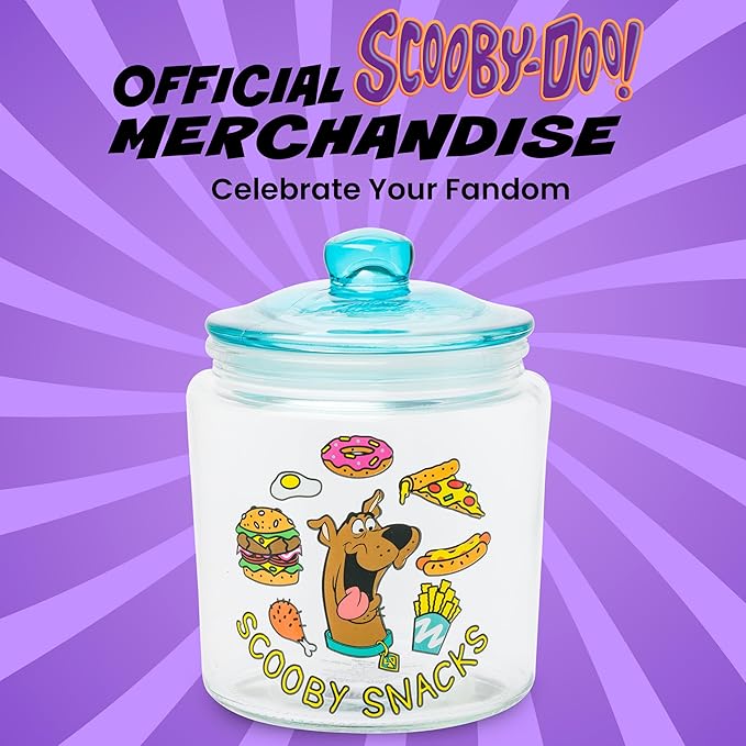 Silver Buffalo Scooby Doo Scooby Snacks Glass Cookie Snack Candy Jar - Image 6