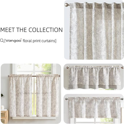 Vangao Floral Linen Curtains for Living Room 96 Inches Long Purple Grey - Image 7