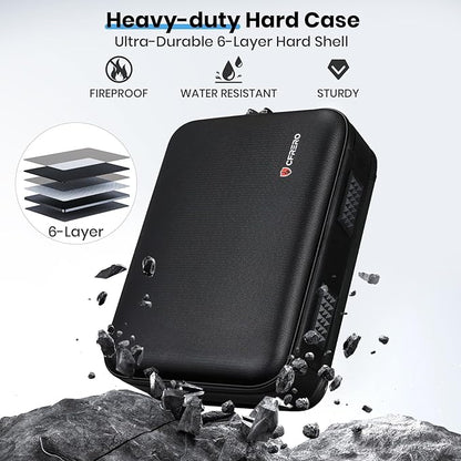 Fireproof Document Box Double-Zip, Hard-shell Waterproof Fire Proof Bag - Image 3
