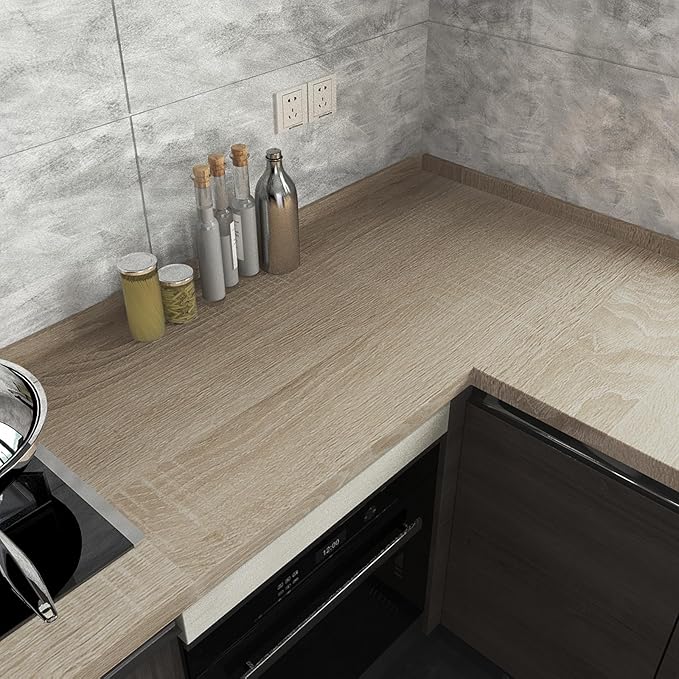 Light Brown Wood Wallpaper Peel and Stick Wood Grain Contact Paper Waterproof - Image 3