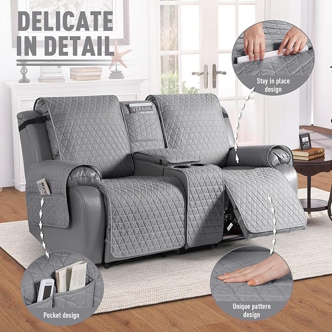 TAOCOCO 100% Waterproof Loveseat Recliner Couch Sofa Covers - Image 6