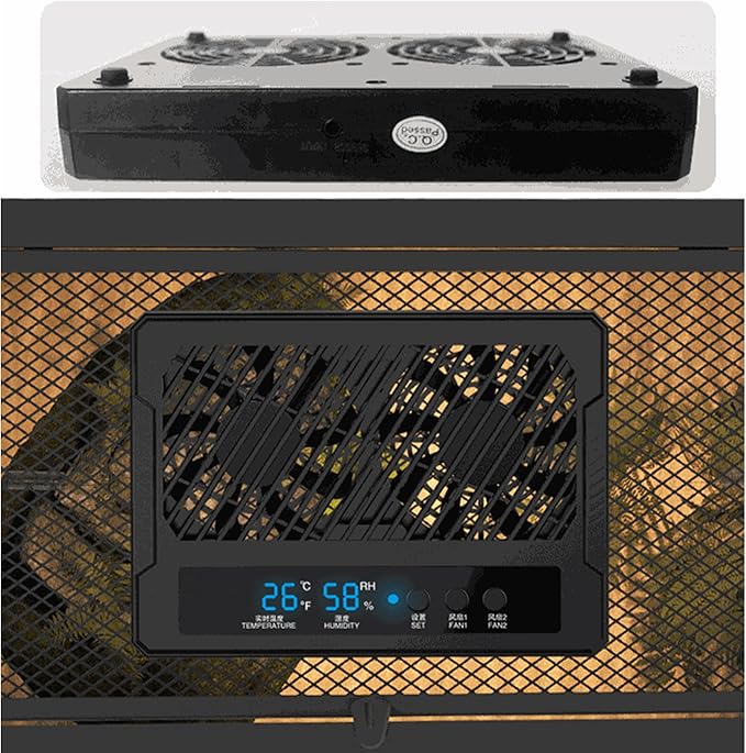 Reptile Fan & Terrarium Dehumidifier – Smart Dual-Row Humidity Fan - Image 6