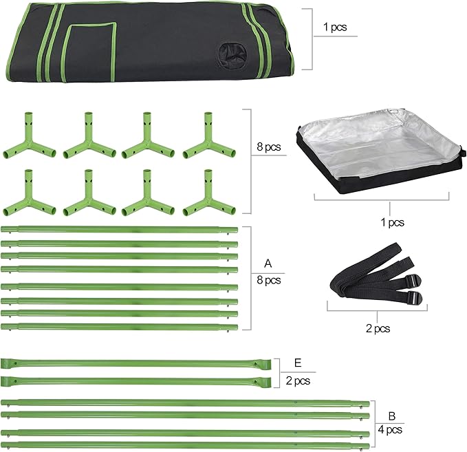 JungleA 2x2 Small Grow Tent, High Reflective Mylar Hydroponic Growing System - Image 7