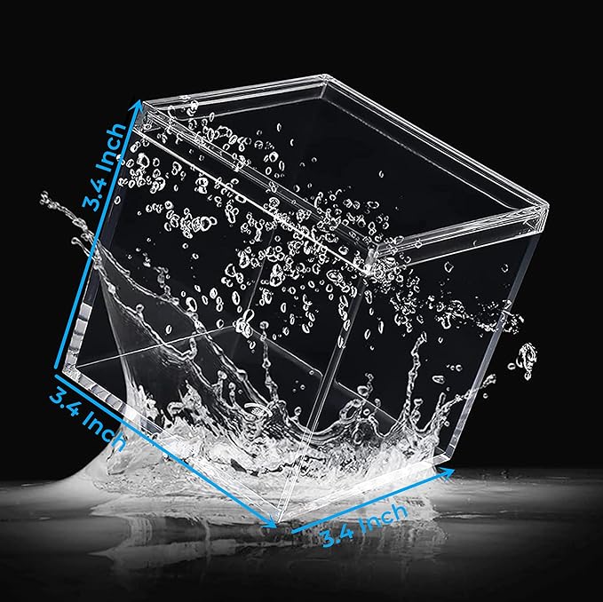 KissYou Acrylic Box with Lid 2 Packs Clear Display Boxes Stackable Storage Bins - Image 2