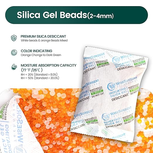 5Pcs 100g Rechargeable Desiccant Packs, Indicating Silica Gel Packets, Moisture - Image 3