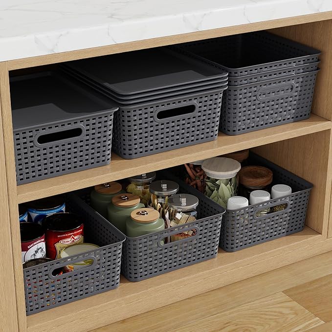 13 Quart Plastic Storage Baskets - Image 6