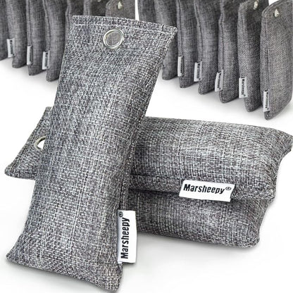 Marsheepy 24 Pack Charcoal Shoe Deodorizer Bags, Bamboo Charcoal Air Purifying by Marsheepy