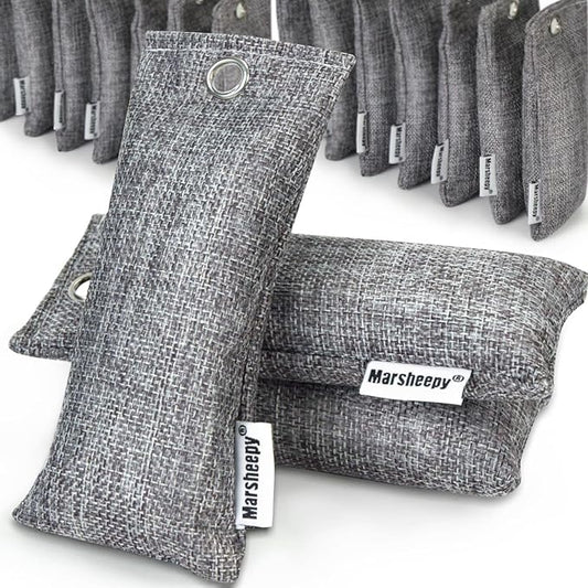 Marsheepy 24 Pack Charcoal Shoe Deodorizer Bags, Bamboo Charcoal Air Purifying by Marsheepy
