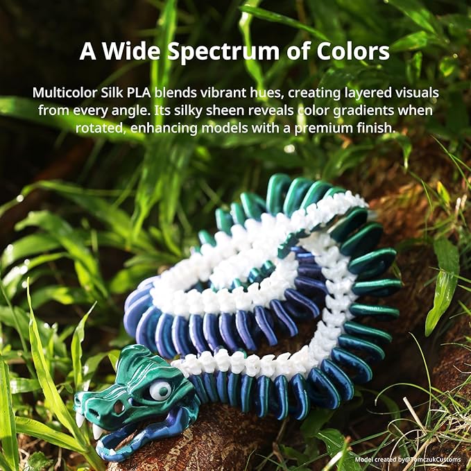 ANYCUBIC Silk Dual Color Pla Filament, 2-in-1 Chrome Coextrusion Color Change - Image 3