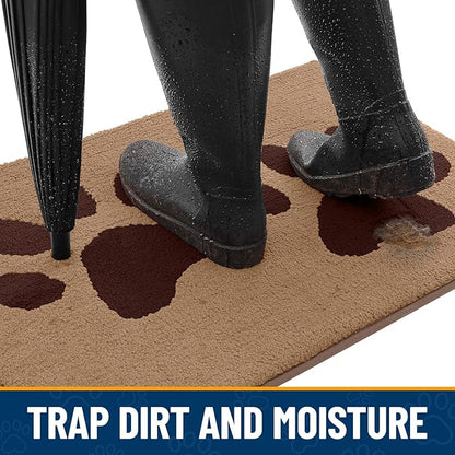 Smiry Dog Door Mat for Muddy Paws, Absorbs Moisture and Dirt, Low-Profile - Image 2