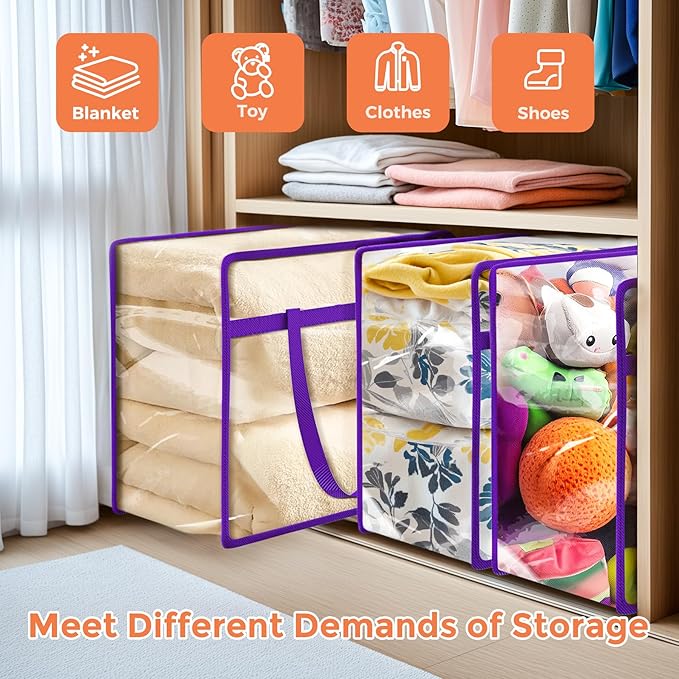 Budding Joy 6 Pack Clear Zippered Storage Bags - Image 5
