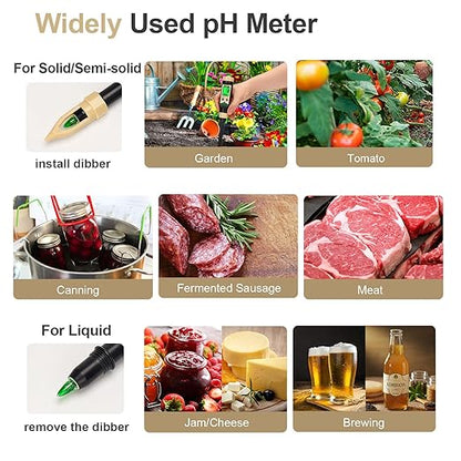 Soil pH Meter for Food, Digital pH Temp Meter for Blueberry Jam - Image 6