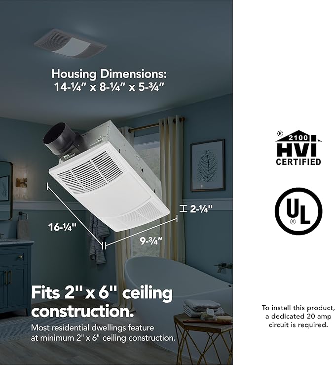 Broan-NuTone Bathroom Exhaust Fan - Image 5