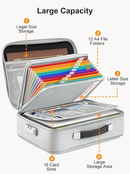 SMARTAKE Fireproof Document Box - Image 5