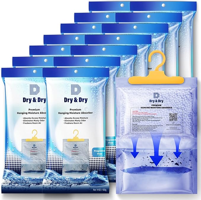 Dry & Dry 14 Packs Moisture Absorbers Dehumidifiers by DryDry