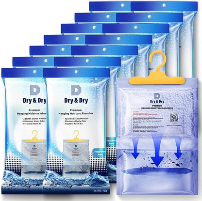 Dry & Dry 14 Packs Moisture Absorbers Dehumidifiers by DryDry