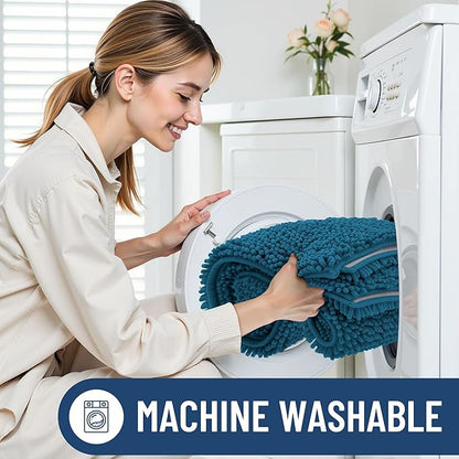 Smiry Luxury Chenille Bathroom Rugs 24x16, Extra Soft and Absorbent Shaggy Bath - Image 6