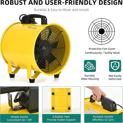 YITAHOME Two Speed Exhaust Fan 12 Inch, Utility Blower Extractor Fan - Image 6