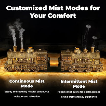 OMEO Gold Small Train Aromatherapy Humidifier & Essential Oil Diffuser - Image 6
