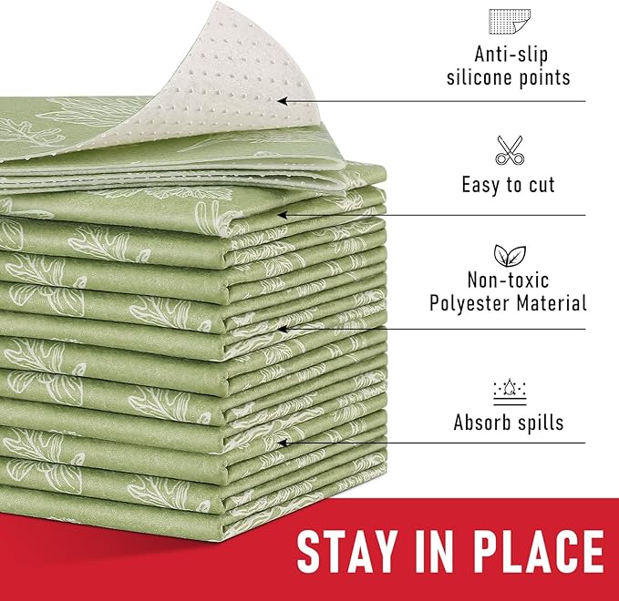 Cooyes Shelf Liner for Refrigerator & Drawer, Non-Adhesive Cabinets Liner for - Image 4