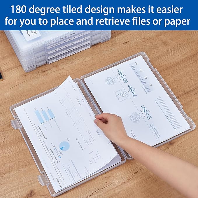 4 Pack A4 Paper Storage Box, 8.5 x 11 Project Case - Image 6