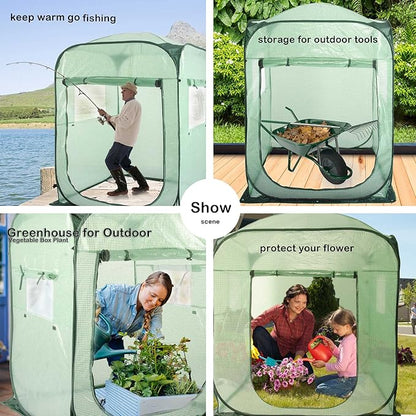 Porayhut Pop Up Greenhouse Tent, Portable X-Large Walk-in Flower House - Image 8