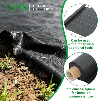 Weed Barrier Landscape Fabric Heavy Duty, Weed Block Horticultural Floor - Image 5