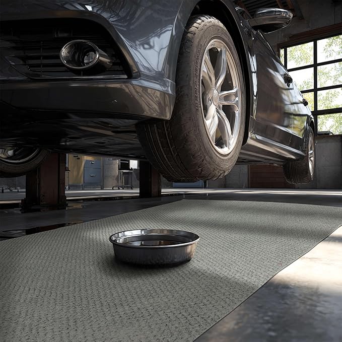 Mohawk Home Oil Spill Moisture Barrier Mat Utility Solid Gray 8' X 10' Other - Image 3