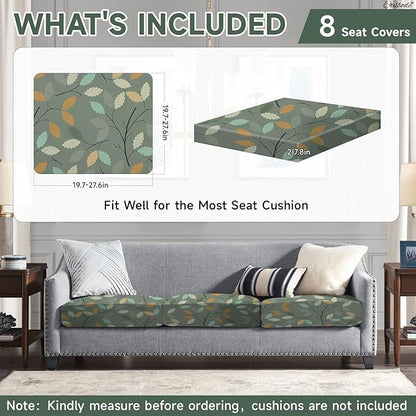 8Pcs Stretch Patio Cushion Cover - Image 2