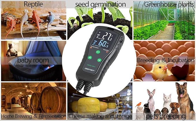 Temperature and Humidity ControllerPlug-in Thermostat Humidistat Reptile - Image 8
