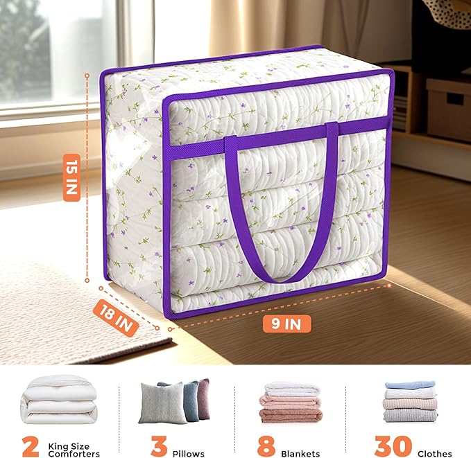 Budding Joy 6 Pack Clear Zippered Storage Bags - Image 4